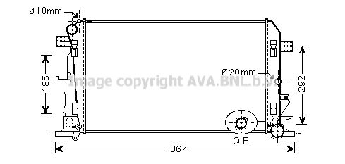 AVA QUALITY COOLING Радиатор, охлаждение двигателя VW2282